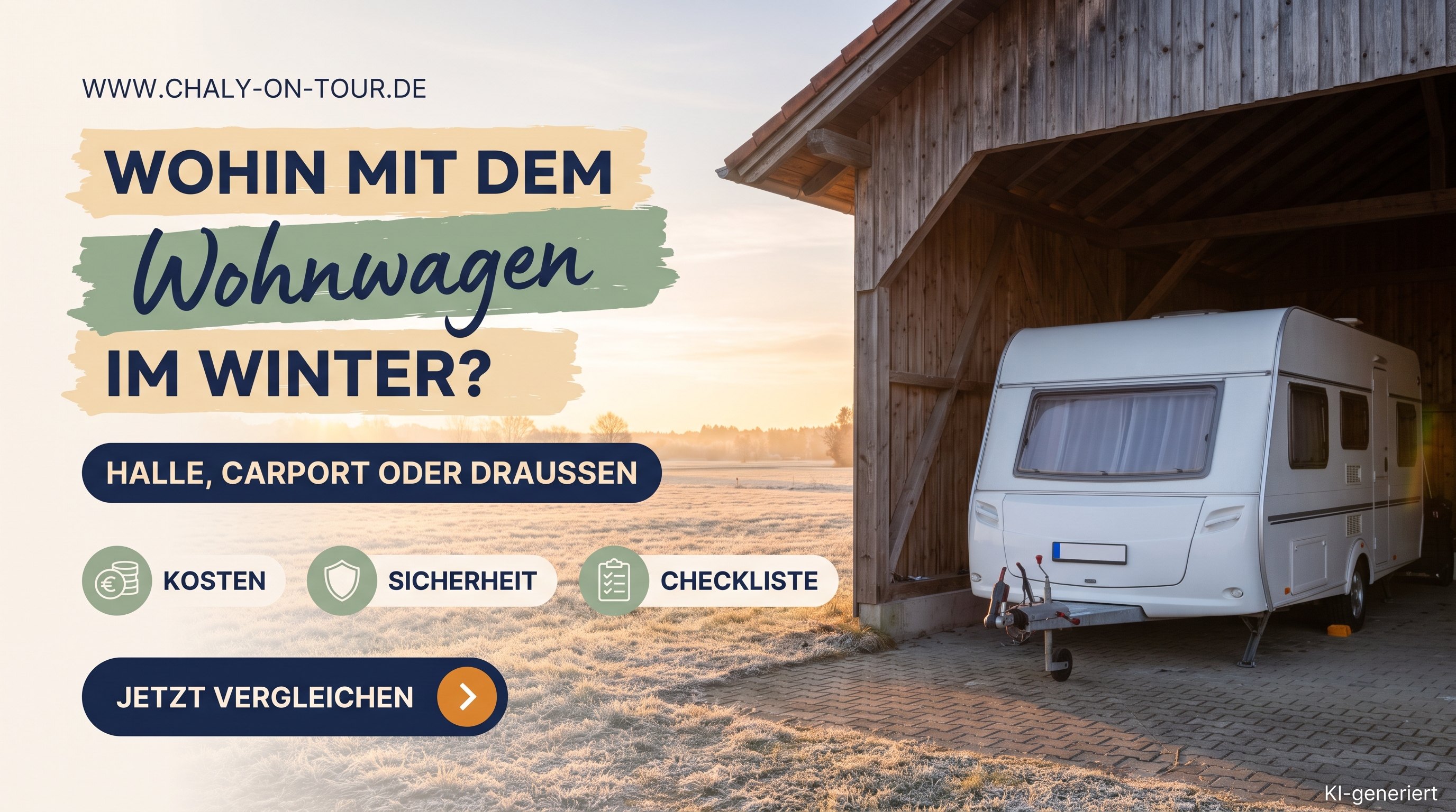 Winterlager für den Wohnwagen: Halle, Carport oder draußen – was kostet was und worauf du achten solltest