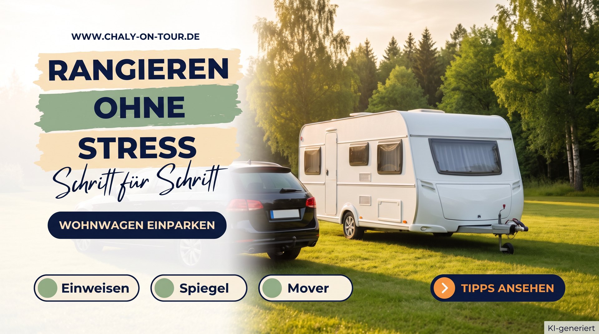 Wohnwagen rangieren: Einparken ohne Stress – Tipps für Einsteiger