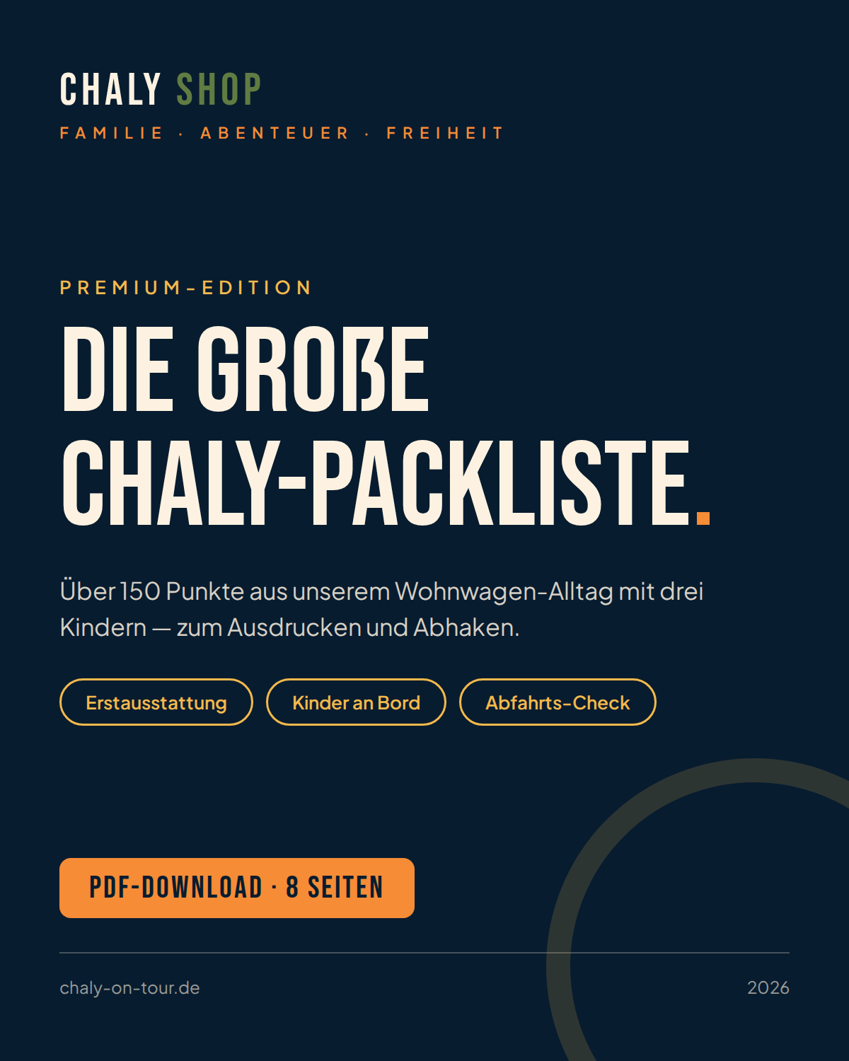 Die große Chaly-Packliste – Premium-Edition (PDF)