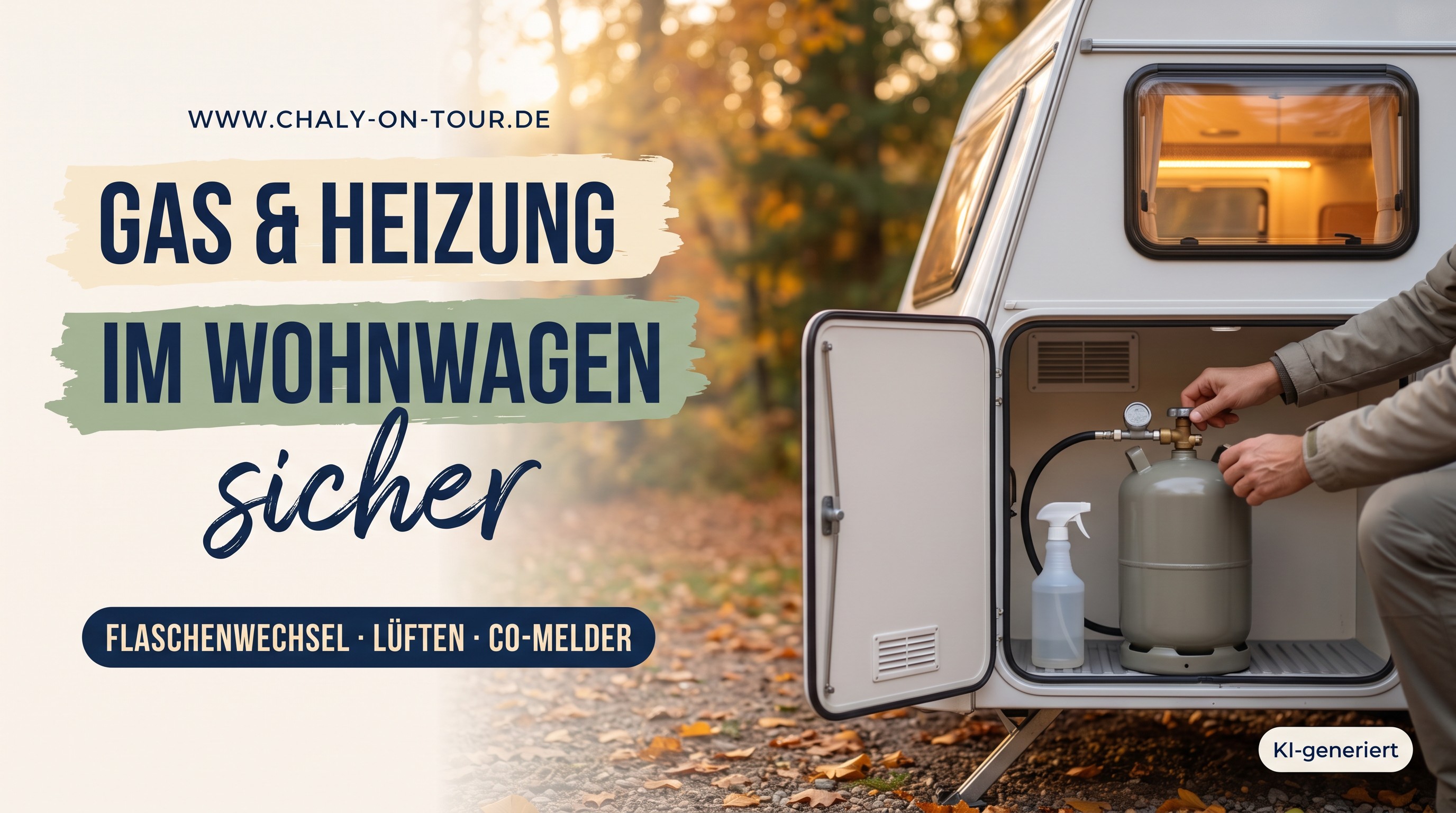 Gasflasche & Heizung im Wohnwagen sicher nutzen: Flaschenwechsel, Lüften, CO-Melder – unsere Herbst-Routine
