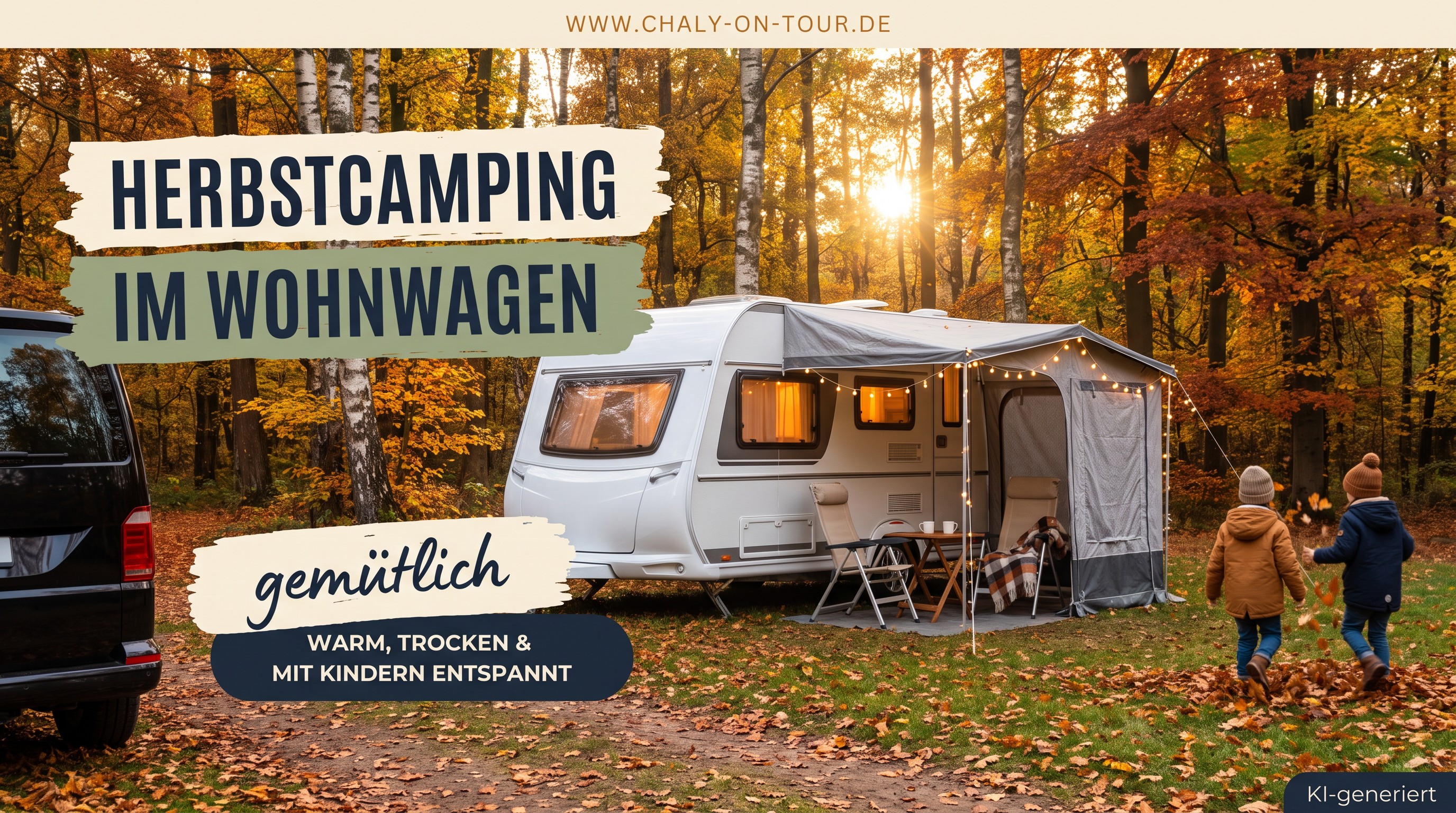 Herbstcamping im Wohnwagen: warm, trocken und mit Kindern trotzdem entspannt