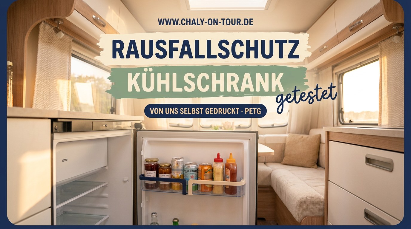 Nichts fliegt mehr raus: 3D-gedruckter Rausfallschutz für den Kühlschrank im Wohnwagen
