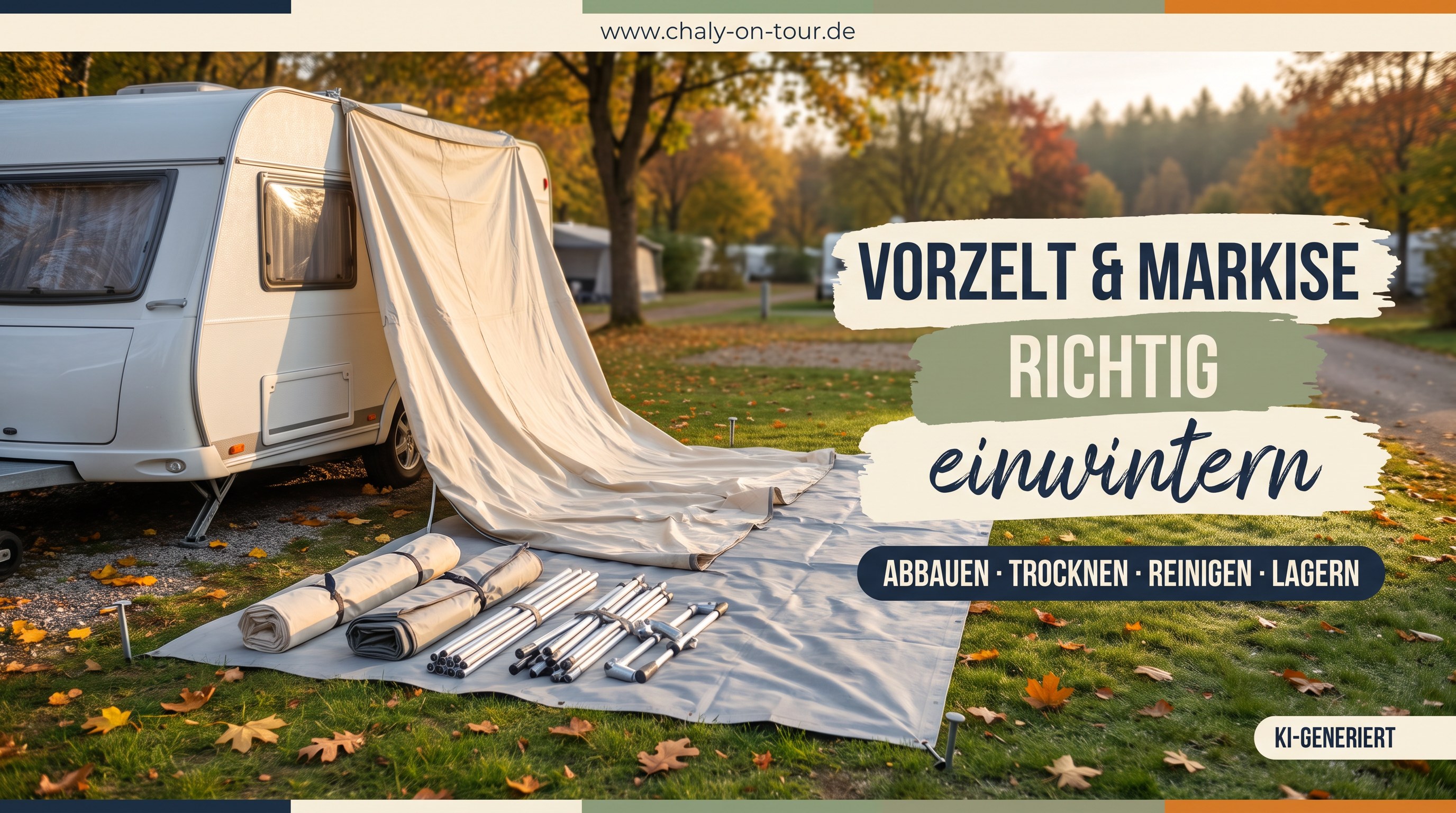 Vorzelt und Markise einwintern: abbauen, trocknen, reinigen, lagern – ohne böse Überraschung im Frühjahr