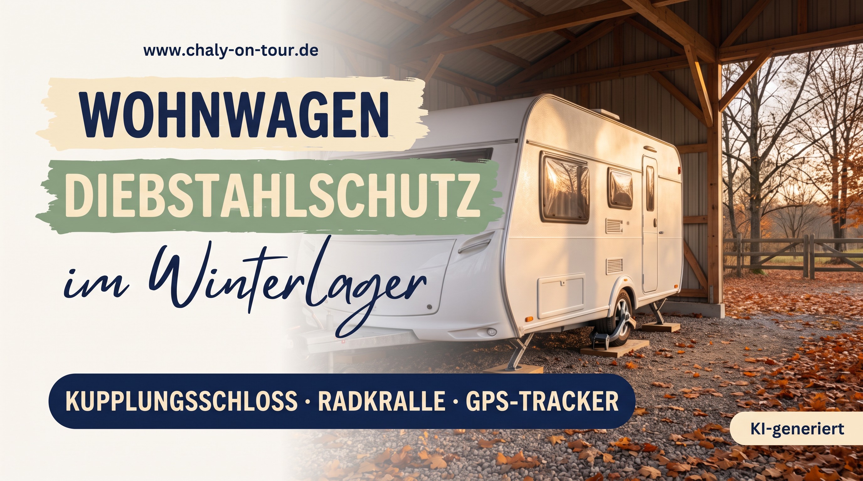 Wohnwagen-Diebstahlschutz im Winterlager: Kupplungsschloss, Radkralle, GPS-Tracker – was wirklich hilft