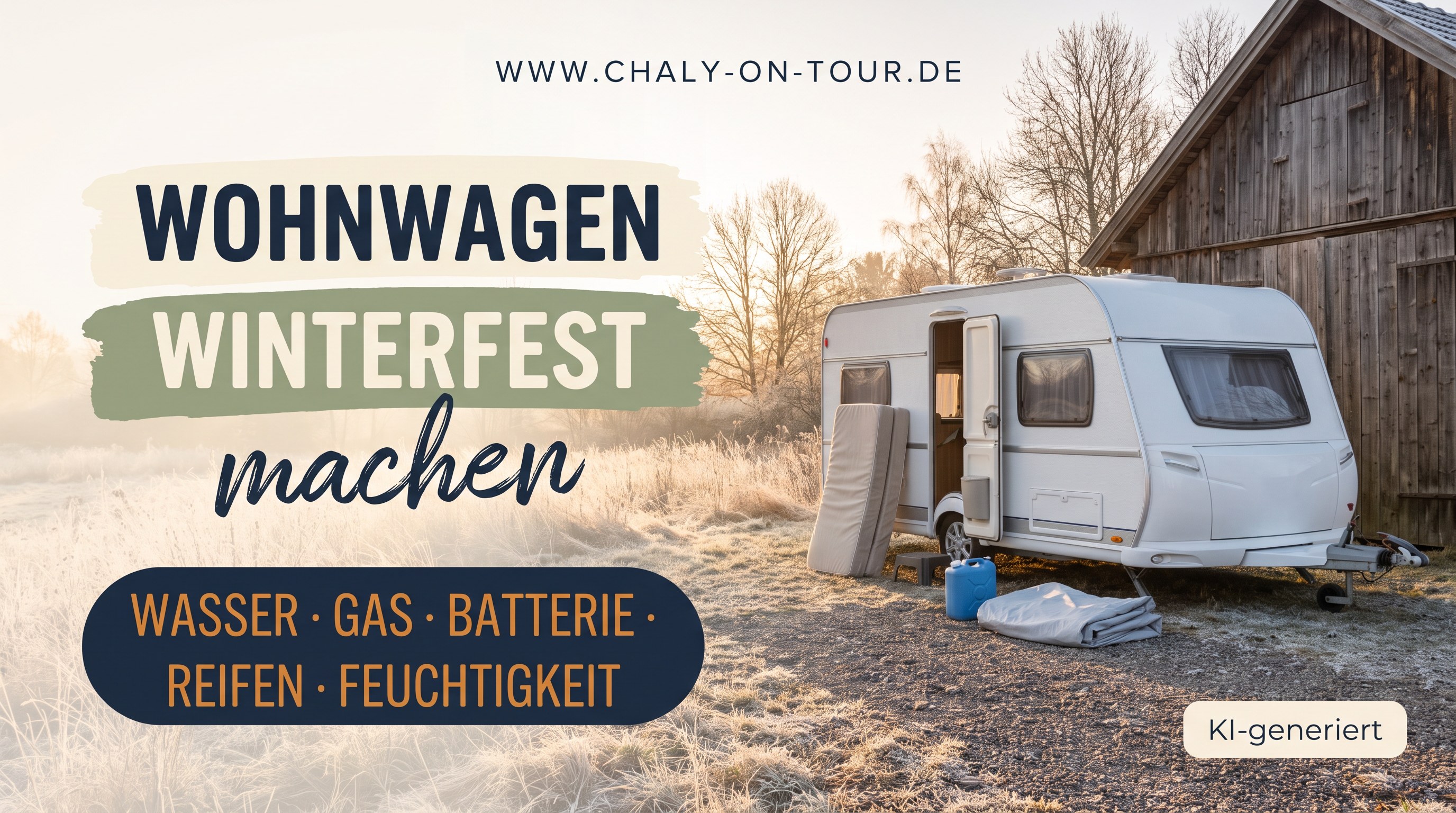 Wohnwagen winterfest machen: Schritt für Schritt einmotten – Wasser, Gas, Batterie, Reifen, Feuchtigkeit